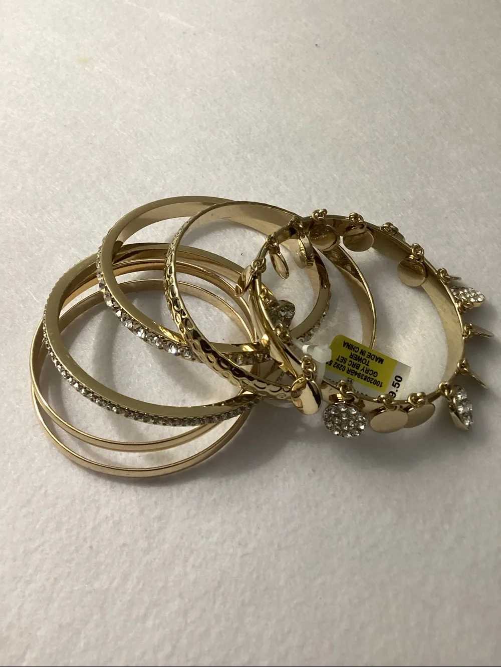 I.N.C International Concepts Gold-Tone 6-Pc. Set Crystal Bangle Bracelets